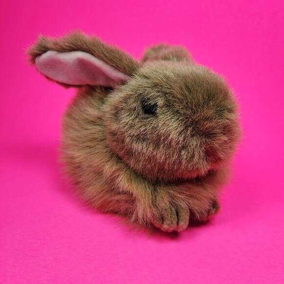 Vintage TY Easter Bunny Rabbit Plush Toy Classic Nibbles Brown - Picture 2 of 9